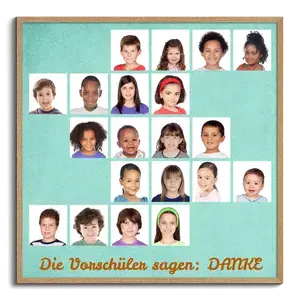 Fotocollage „Vorschüler sagen Danke“ als Abschiedsgeschenk Kindergarten