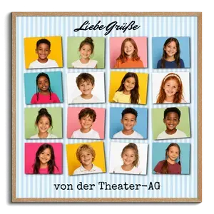 Gestaltungsidee Schul-AG Fotocollage im Raster Stil