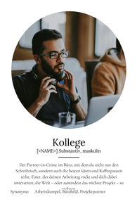 "Kollege" Definition - Geschenk als Poster, Leinwand erstellen. Eigene Fotos und Text.