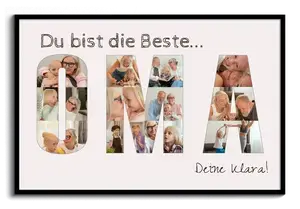 Fotocollage OMA aus 13 Fotos - gestalte jetzt dein personalisiertes Geschenk für Oma
