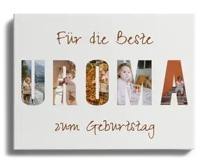 UROMA Buchstaben-Fotocollage – gestalte jetzt dein Geschenk für Uroma zum Geburtstag