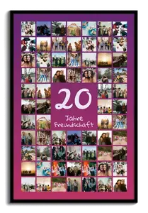 Jubiläums-Zahl Collage 20 – gestalte jetzt deine Fotocollage mit Name & 20–80 Fotos