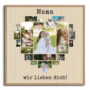 Herzcollage "Mama wir lieben dich!" jetzt erstellen.