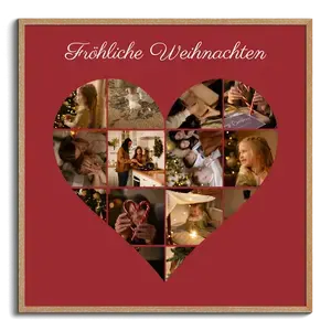 Weihnachts-Fotocollage als Fotogeschenk mit Text