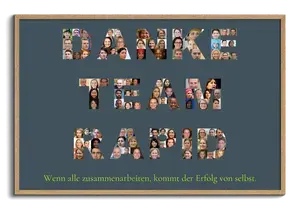 Personalisierte Fotocollage „Danke“ als Buchstaben (60x80cm)