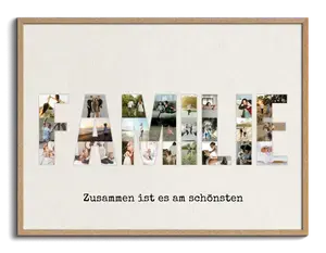 Erstelle deine personalisierte "FAMILIE"-Fotocollage als das perfekte Geschenk!