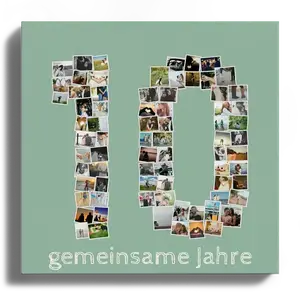 Fotocollage "10" erstellen. Aus bis zu 100 Bildern für besondere Anlässe!
