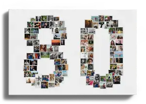 Fotocollage Zahl "80" erstellen - Perfektes Geschenk zum 80. Geburtstag & Jubiläen Fotocollage Zahl "80" erstellen - Perfektes Geschenk zum 80. Geburtstag & Jubiläen