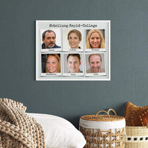 Fotocollage „Team“ – Polaroids mit individueller Beschriftung Fotocollage „Team“ – Polaroids mit individueller Beschriftung