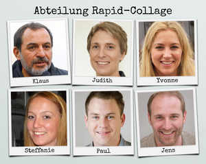 Fotocollage „Team“ – Polaroids mit individueller Beschriftung Fotocollage „Team“ – Polaroids mit individueller Beschriftung