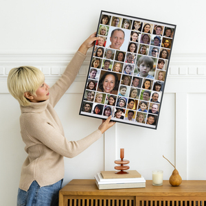 Fotocollage – quadratische Fotos im Raster-Layout mit Variation Fotocollage – quadratische Fotos im Raster-Layout mit Variation