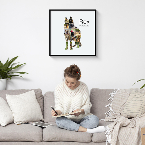 Erstelle jetzt deine personalisierte Deutscher Schäferhund-Fotocollage mit eigenen Bildern