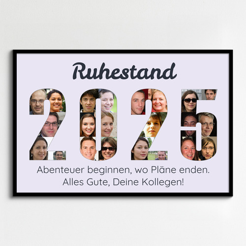 Gestalte deine einzigartige Ruhestand-Collage mit persönlichen Sprüchen!