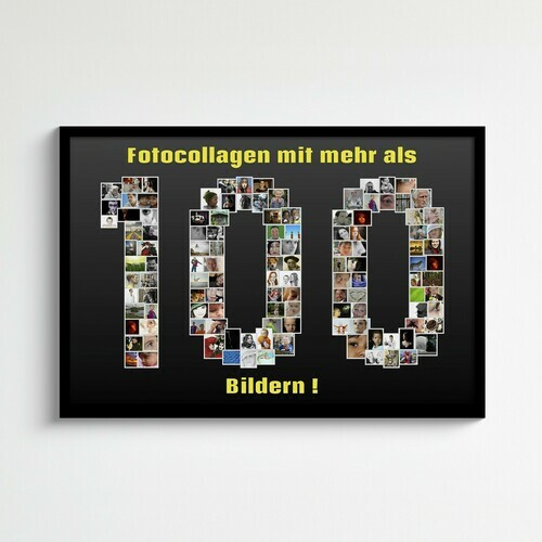 Foto-Zahl-Collage – Viele Bilder als Zahl angeordnet. Gedruckt als Poster, Leinwand, Acryl oder Dibond