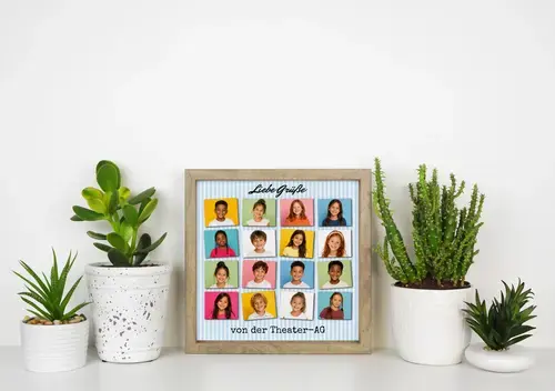 Gestaltungsidee Schul-AG Fotocollage im Raster Stil
