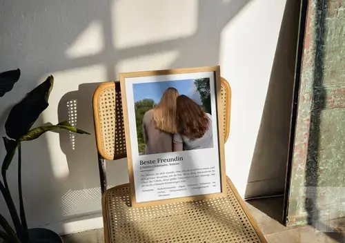 Definitions-Poster 'Beste Freundin' personalisiert