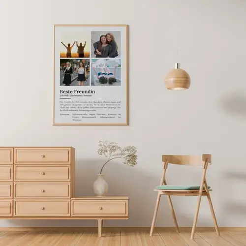 Definitions-Poster 'Beste Freundin' personalisiert