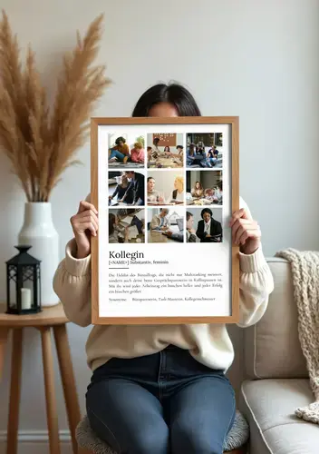 Definitions-Poster Kollegin mit persönlichem Foto