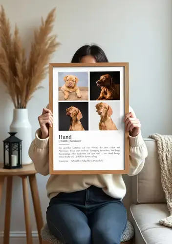 Definitions-Poster Hund mit personalisiertem Foto