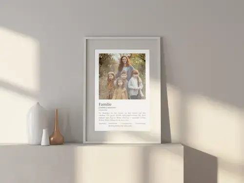 Definitionsposter Familie – Duden-Stil, personalisierbar