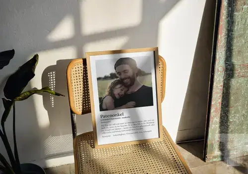 Definitionsposter Patenonkel personalisierbar