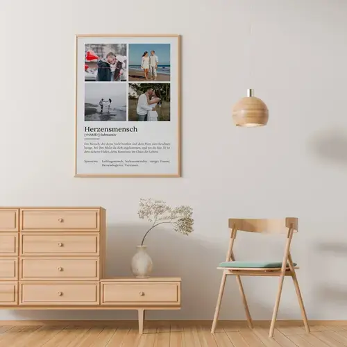 Definitionsposter 'Herzensmensch' personalisierbar