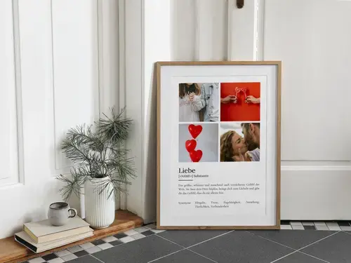 Definitions-Poster 'Liebe' im Duden-Stil personalisiert