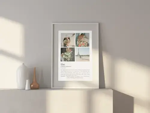 Definitions-Poster 'Ehe' im Duden-Stil, personalisierbar