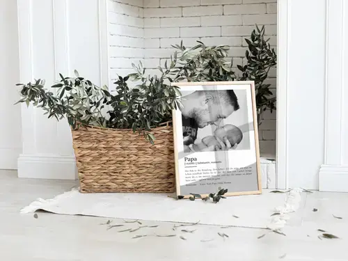 Definitions-Poster Papa personalisierbar mit Foto