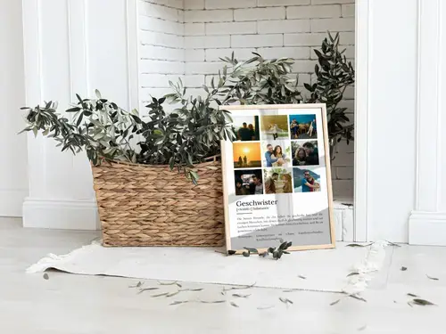 Definitionsposter Geschwister Duden-Stil personalisierbar