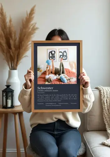 Definitions-Poster 'Schwester' Duden-Stil personalisierbar