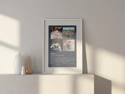 Definitions-Poster 'Sohn' - Personalisiert mit Foto