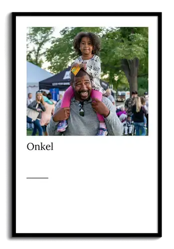 "Onkel" Definition - Geschenk als Poster, Leinwand erstellen. Eigene Fotos und Text.