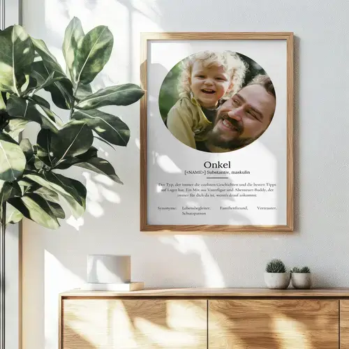 Definitions-Poster 'Onkel' personalisierbar