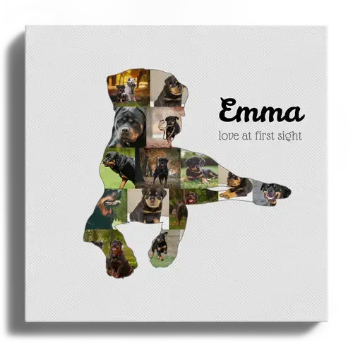 Hunde-Fotocollage "Rottweiler" erstellen. Eigene Fotos, Namen und Texte.