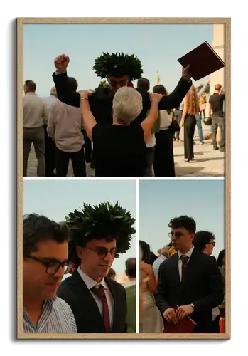 Fotocollage Abschlussfeier mit Text