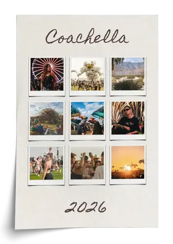 Festival-Fotocollage mit individuellem Text