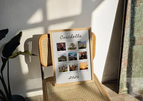 Festival-Fotocollage mit individuellem Text