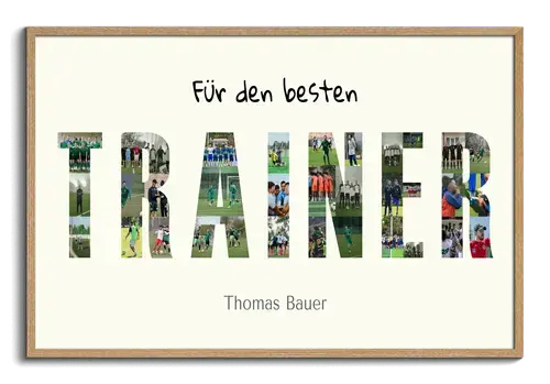Fußball-Fotocollage Raster mit Text