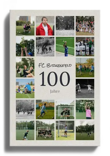 Fußball-Fotocollage Raster mit Text