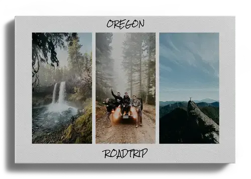 Roadtrip-Fotocollage mit Text
