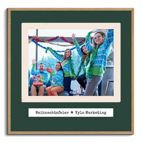 Weihnachtsfeier Fotocollage mit Text