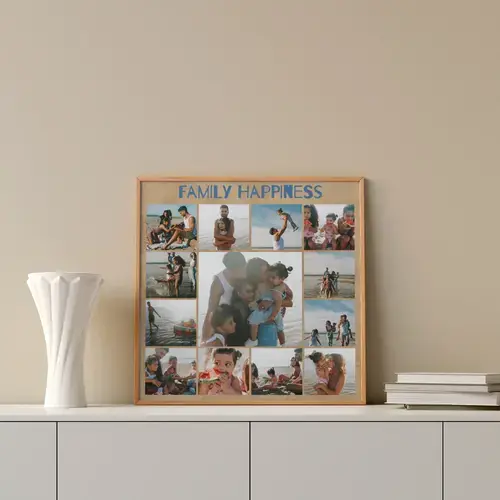 Familienfoto-Collage mit Vorlagen und Textoption