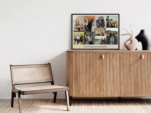 Freundschaft-Collage mit Zitat für beste Freunde