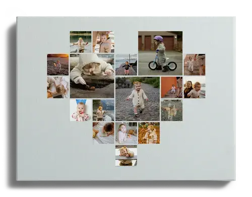Fotocollage Baby Kinderbilder als Herz