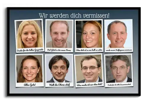Fotocollage Abschied Kollege wir werden dich vermissen