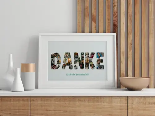 Fotocollage Poster "DANKE" personalisierbar