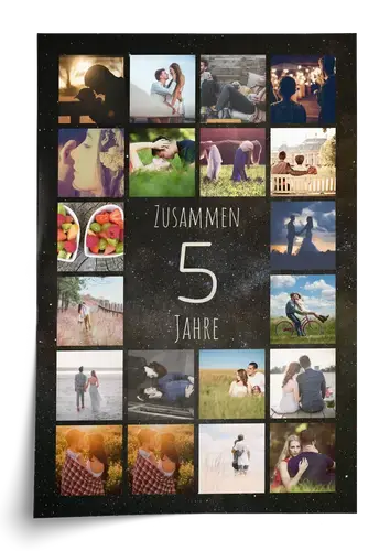Zahlencollage 5 mit Fotos – gestalte jetzt: Geschenk für 5 Jahre Ehe, Paar, Jubiläum Zahlencollage 5 mit Fotos – gestalte jetzt: Geschenk für 5 Jahre Ehe, Paar, Jubiläum