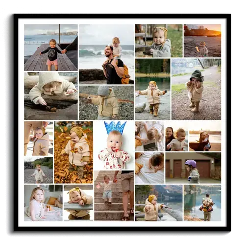 Collage von Kinder oder Baby Fotos aus dem Familienalbum