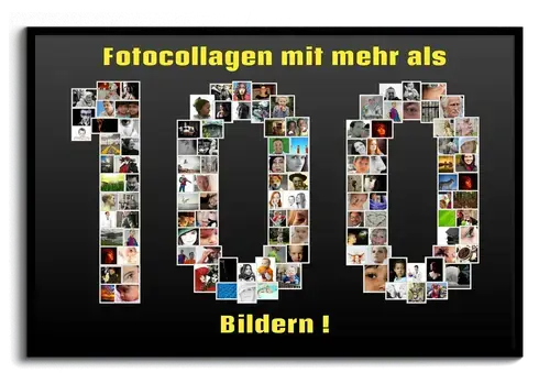 Collage mit vielen Bildern erstellen mit individuellem Text und Design